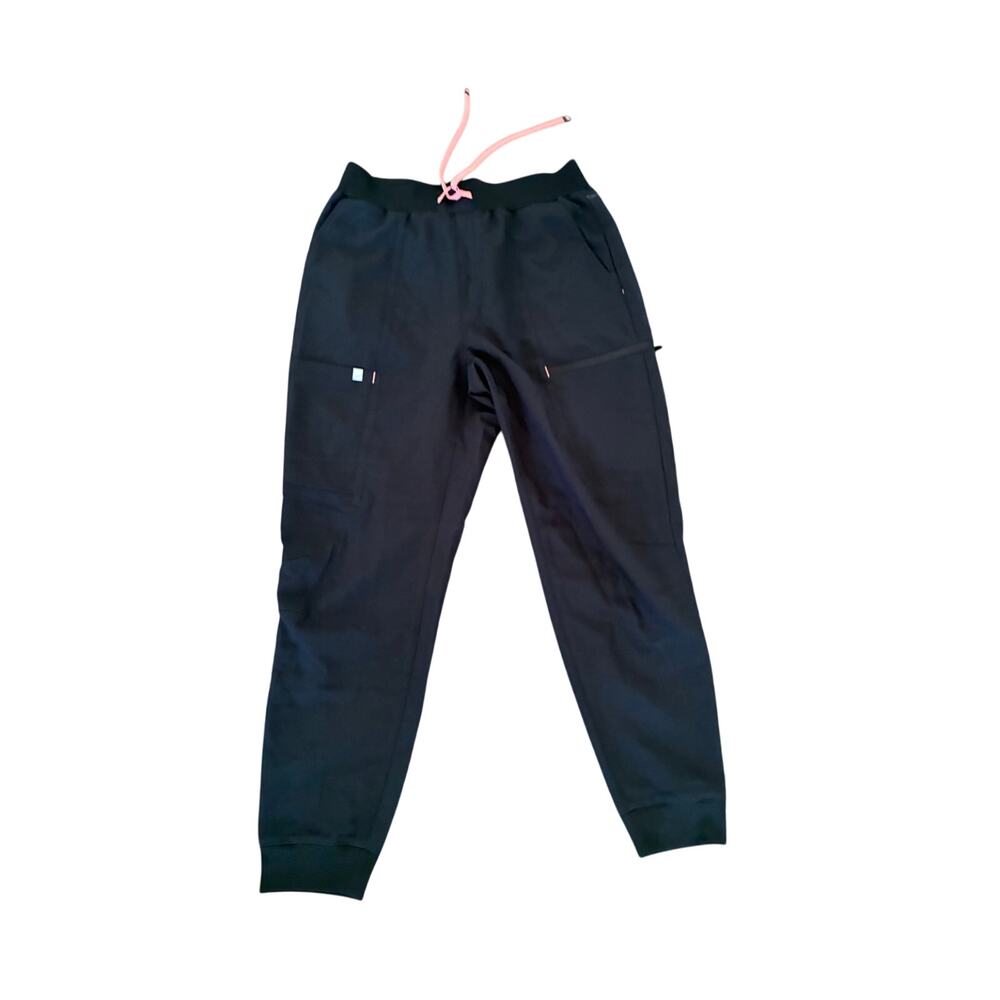 NWT High Rise On-Call Scrub Joggers Womens Medium Short Black Coral READ